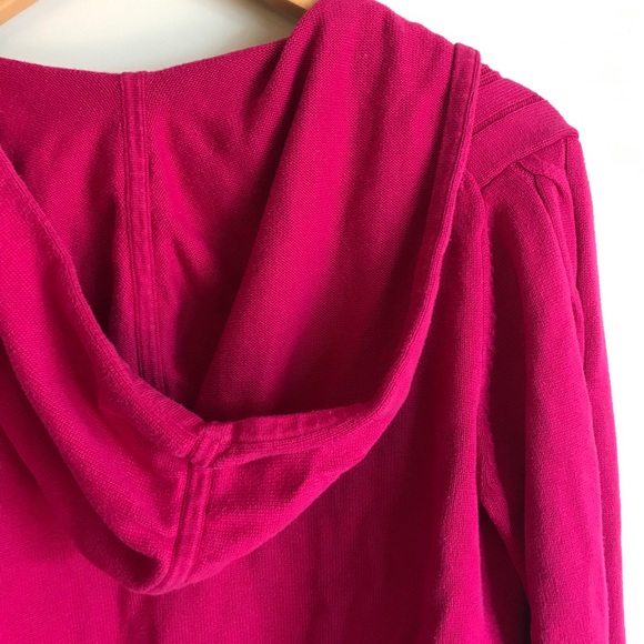 Tommy Hilfiger | Pink Hooded Zip Cardigan | Size M - Picture 3 of 6
